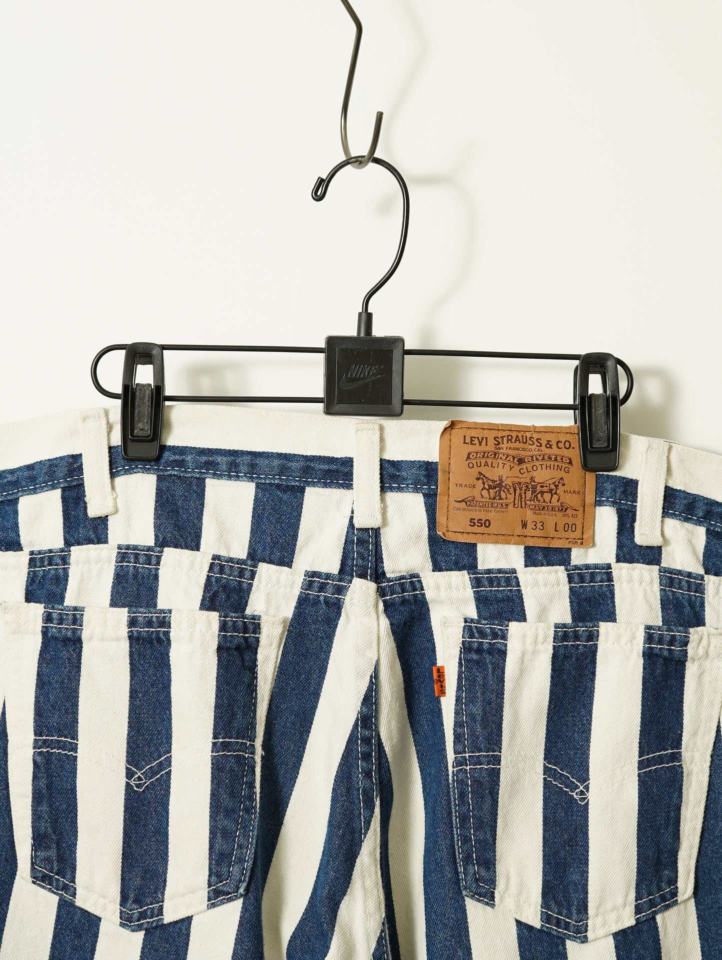 Levi's 550 Striped Denim Shorts