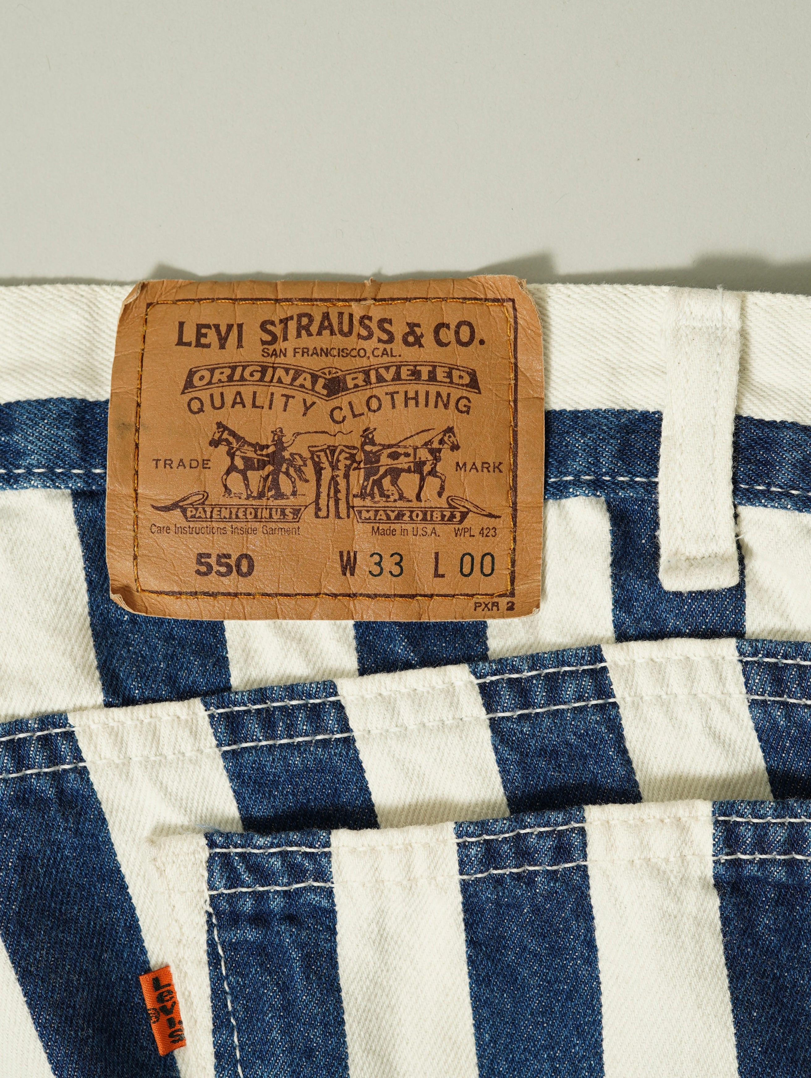 Levi's 550 Striped Denim Shorts – SLON STORE