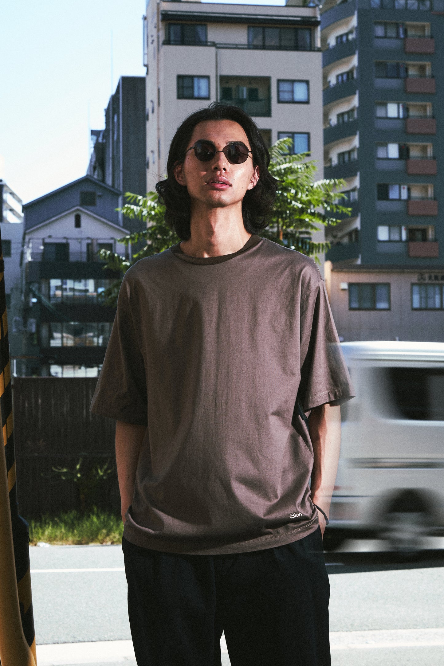 Slon Basic & Comfort S/S Tee - Sepia