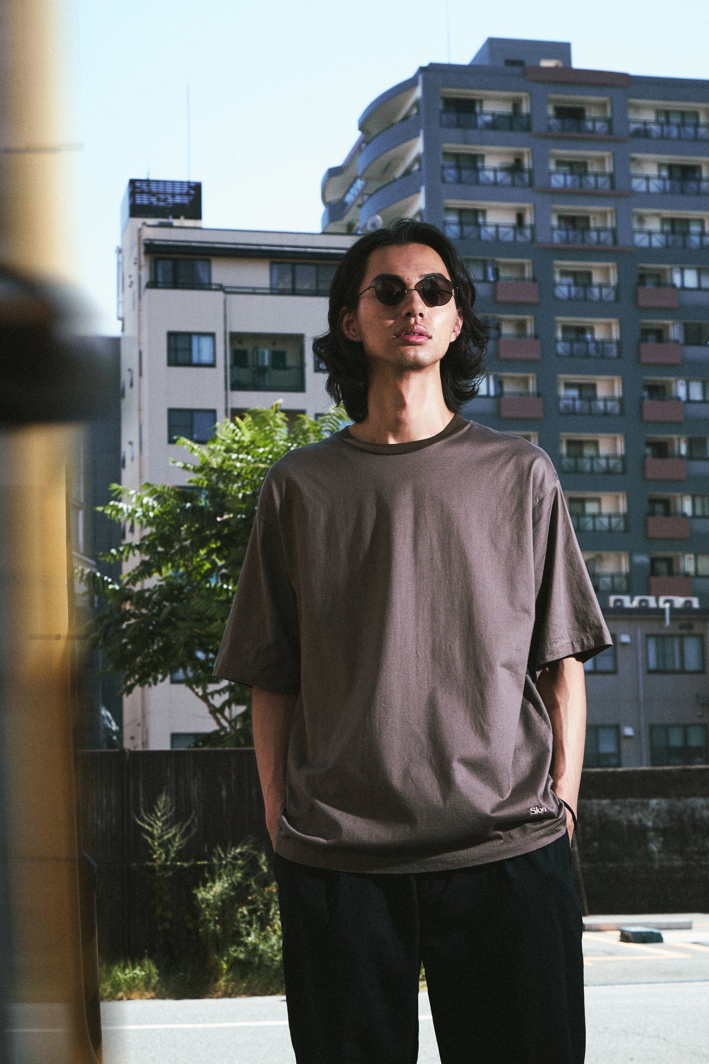 Slon Basic & Comfort S/S Tee - Sepia
