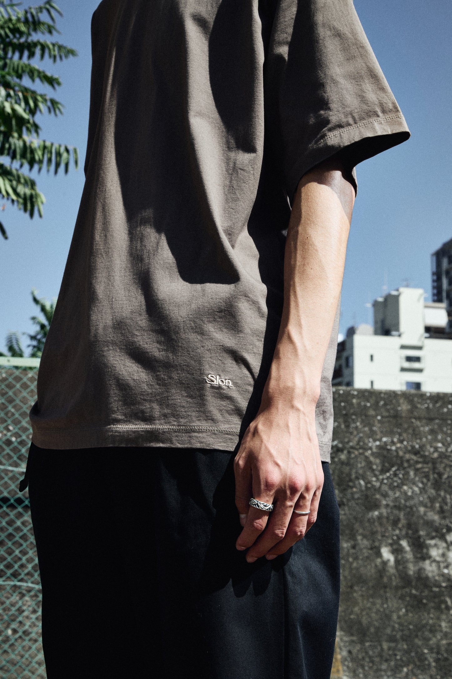 Slon Basic & Comfort S/S Tee - Sepia