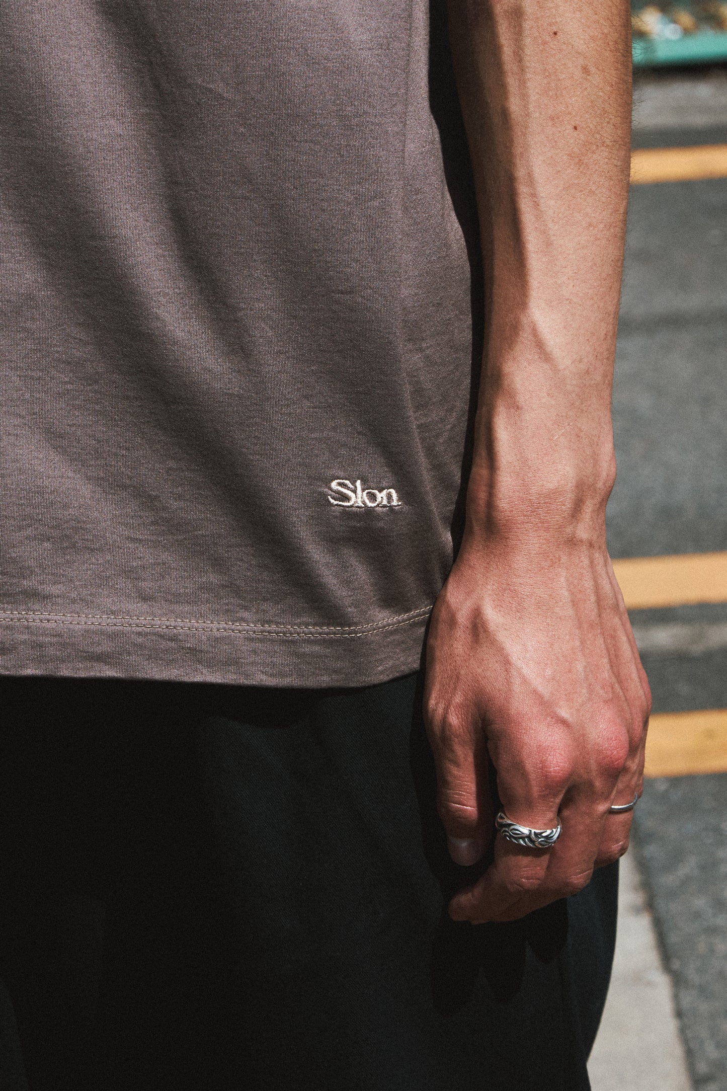 Slon Basic & Comfort S/S Tee - Sepia