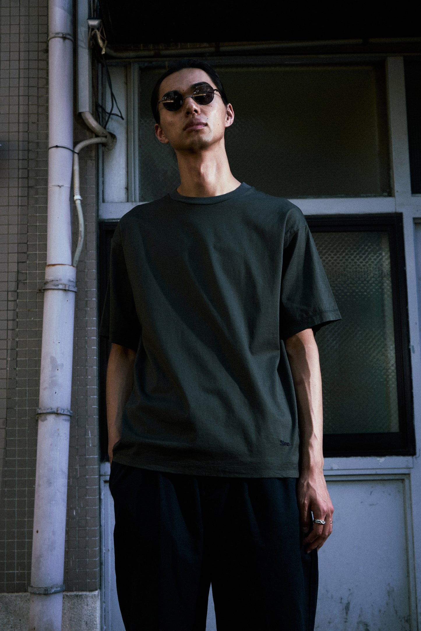 Slon Basic & Comfort S/S Tee - Grey Moss