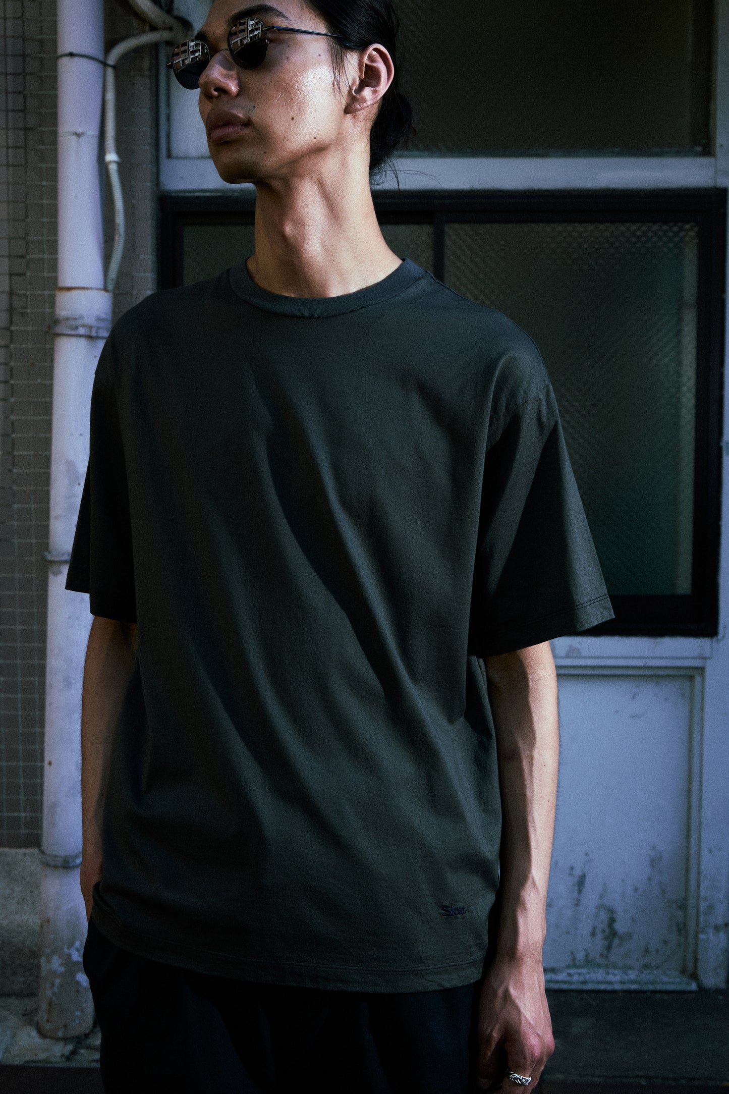 Slon Basic & Comfort S/S Tee - Grey Moss