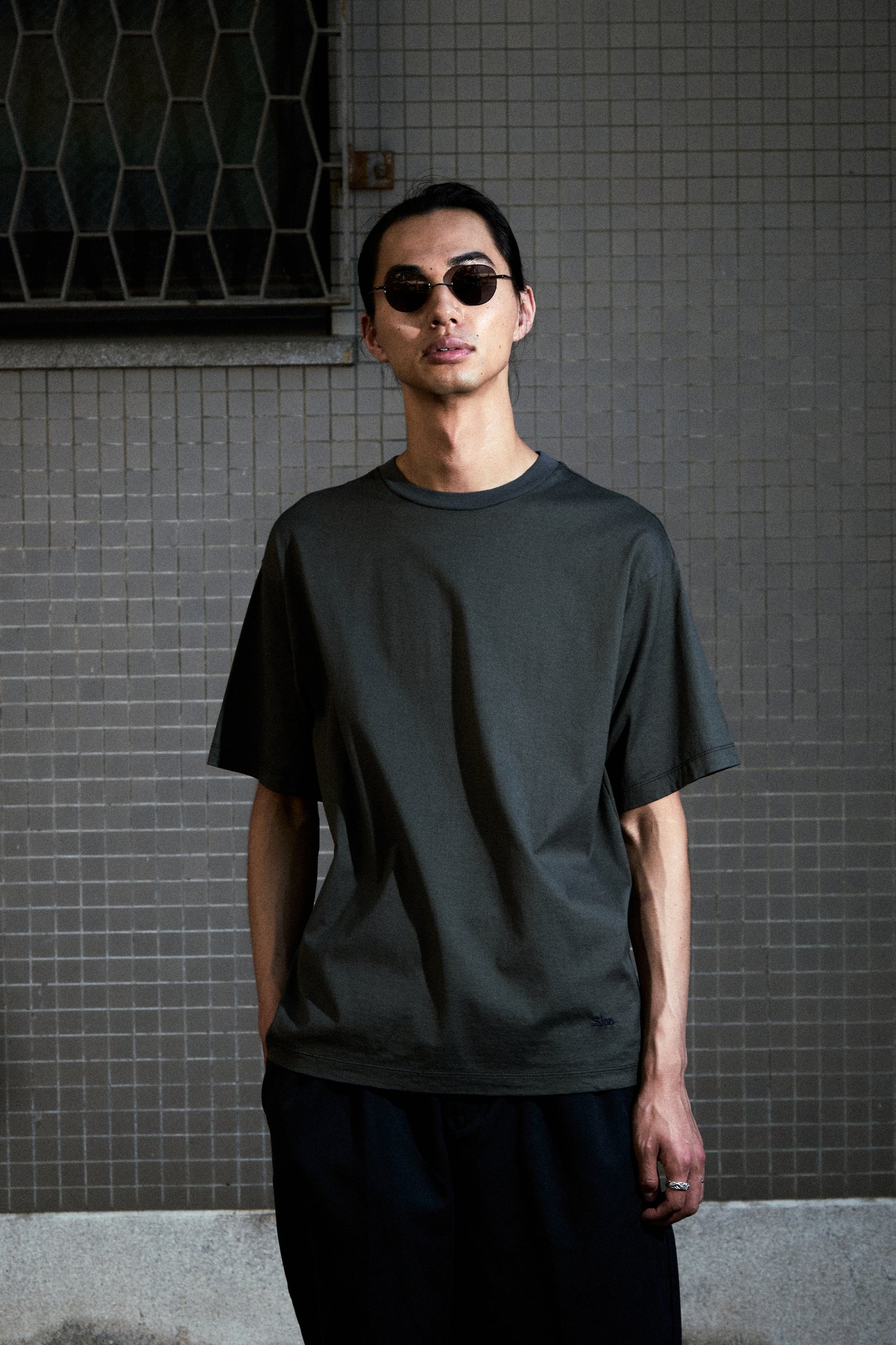 Slon Basic & Comfort S/S Tee - Grey Moss
