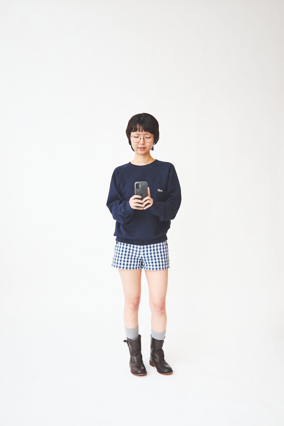 Slon FRUIT Raglan Sweat - Deep Navy