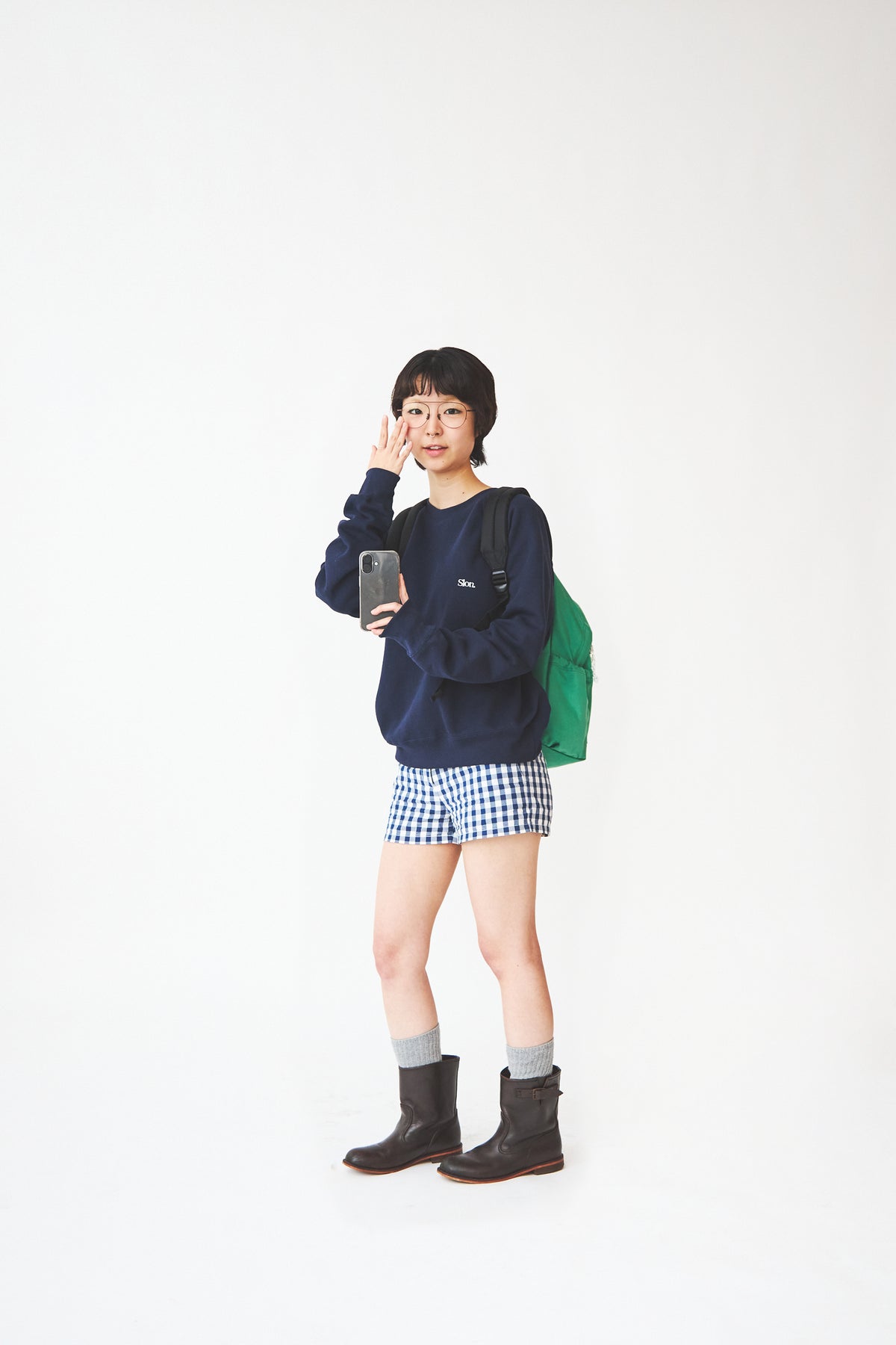 Slon FRUIT Raglan Sweat - Deep Navy