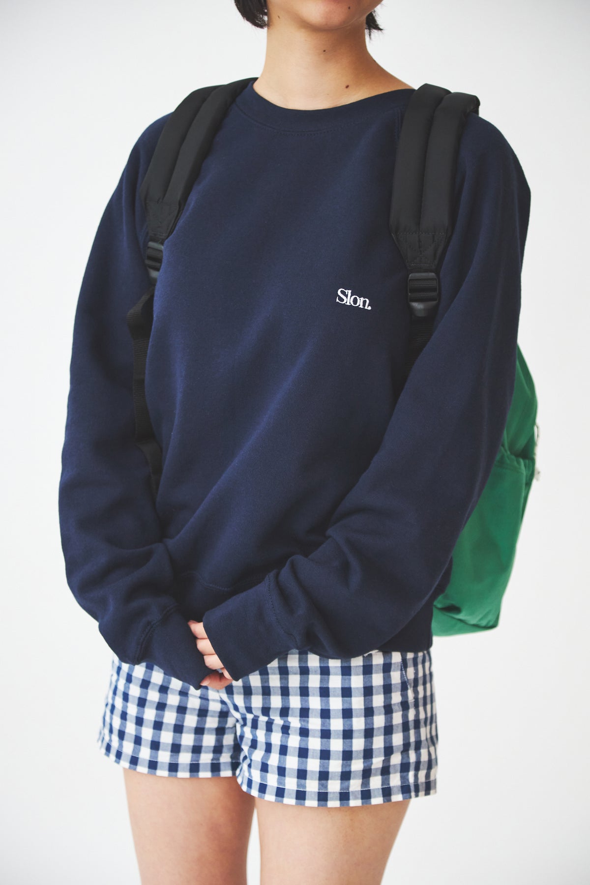Slon FRUIT Raglan Sweat - Deep Navy
