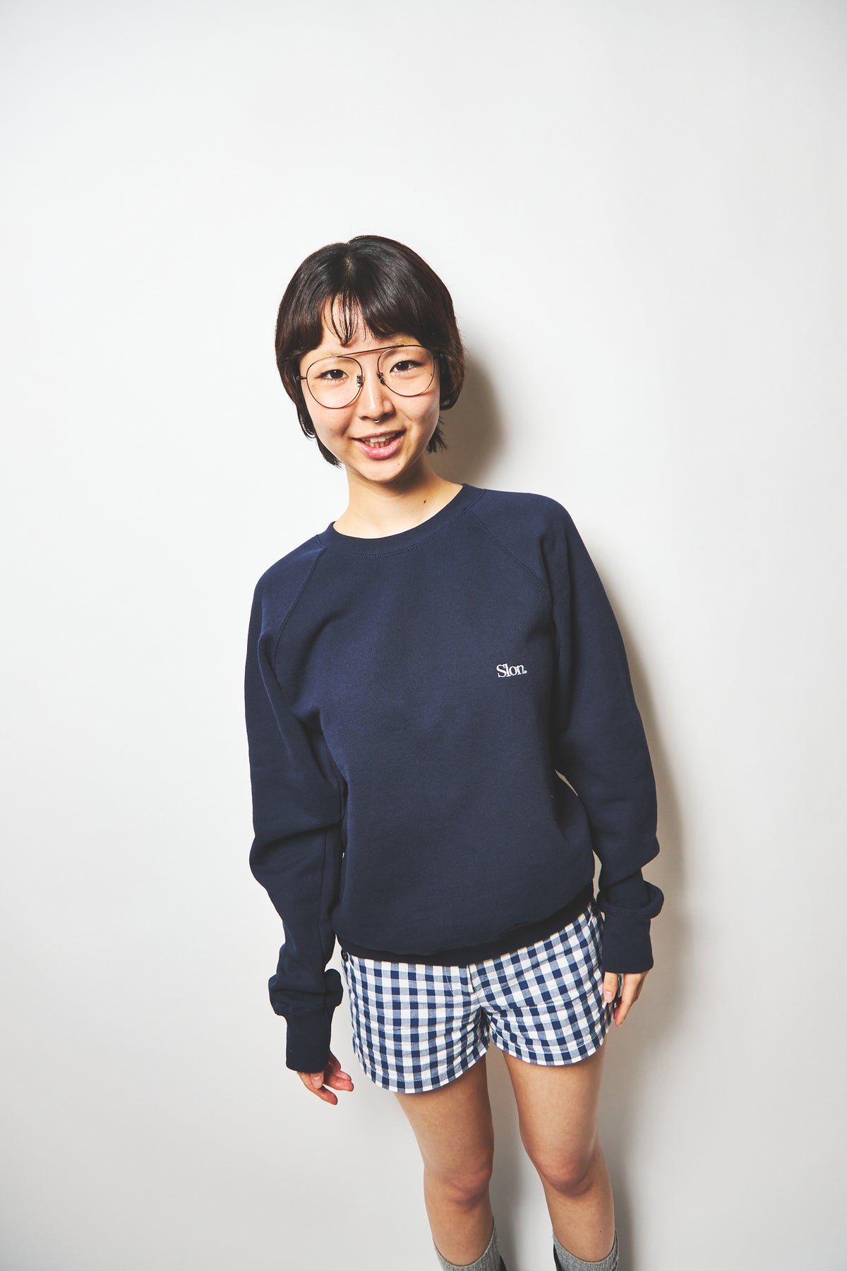 Slon FRUIT Raglan Sweat - Deep Navy