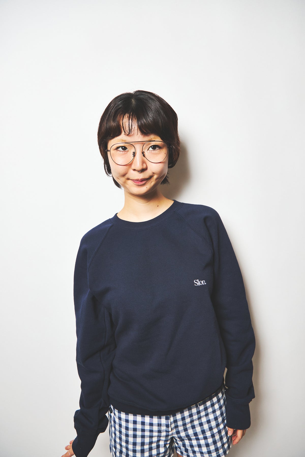 Slon FRUIT Raglan Sweat - Deep Navy