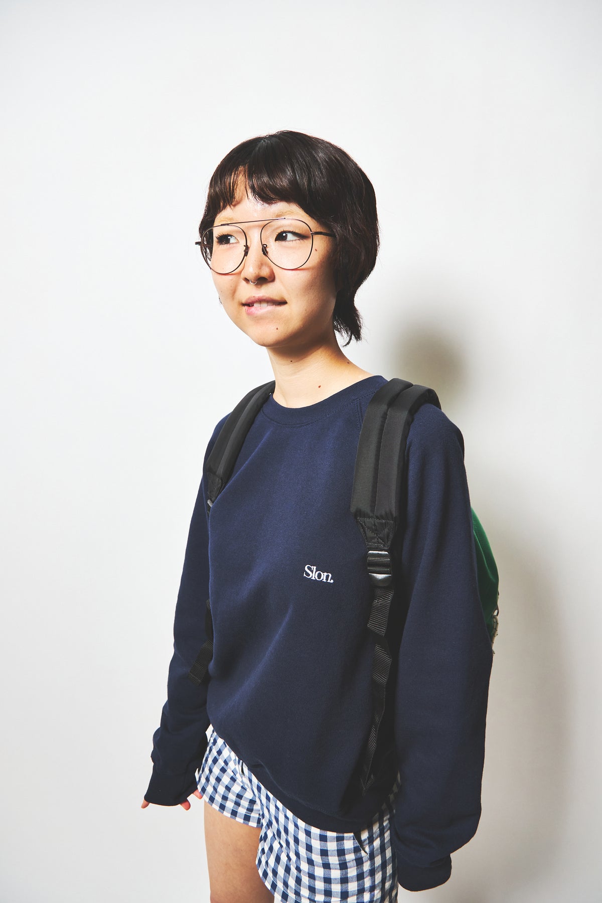 Slon FRUIT Raglan Sweat - Deep Navy