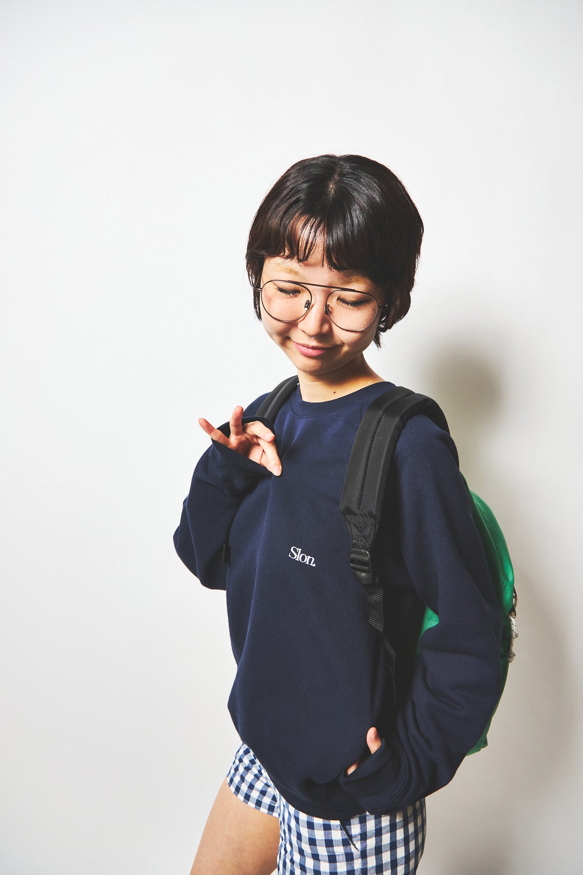 Slon FRUIT Raglan Sweat - Deep Navy