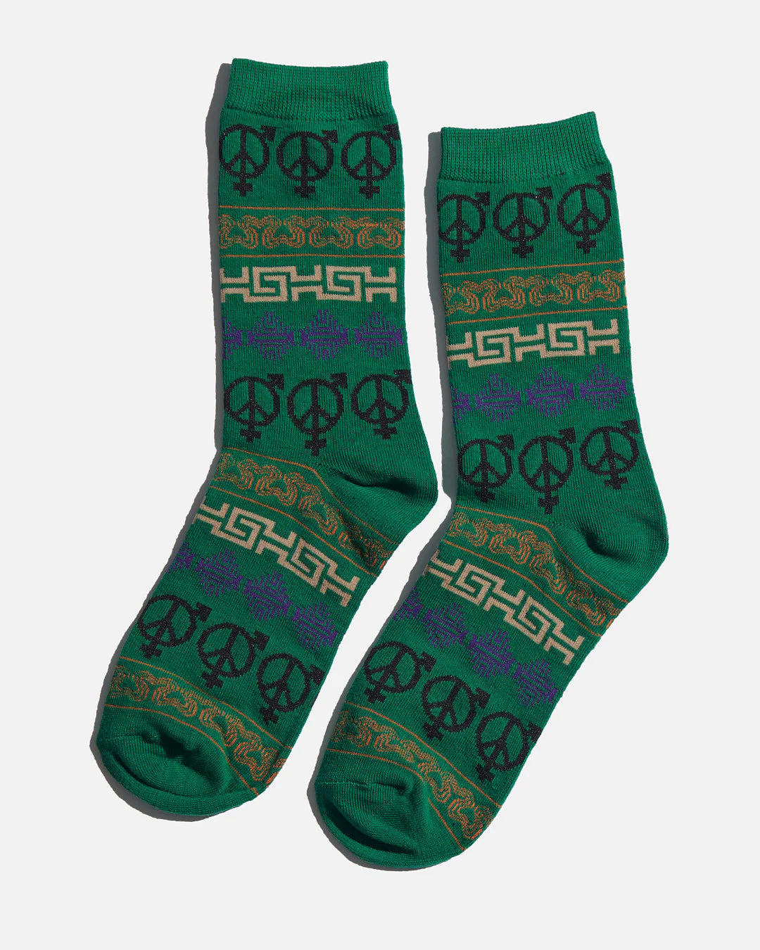 Sexhippies Local Letters Socks "Kelly Green"