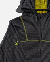Load image into Gallery viewer, Sexhippies Grid Fleece Hooded Pullover &quot;Gunmetal/Acid Green&quot;
