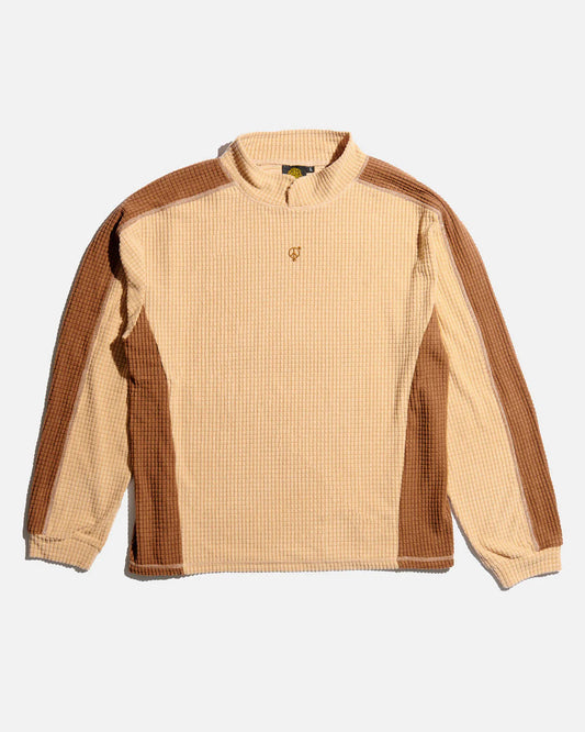 Sexhippies GRID FLEECE JERSEY - Tan/Brown