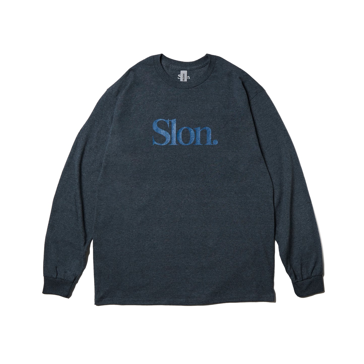 SLON Tech Logo L/S Tee "NY Rain (Dark Heather/Blue)"