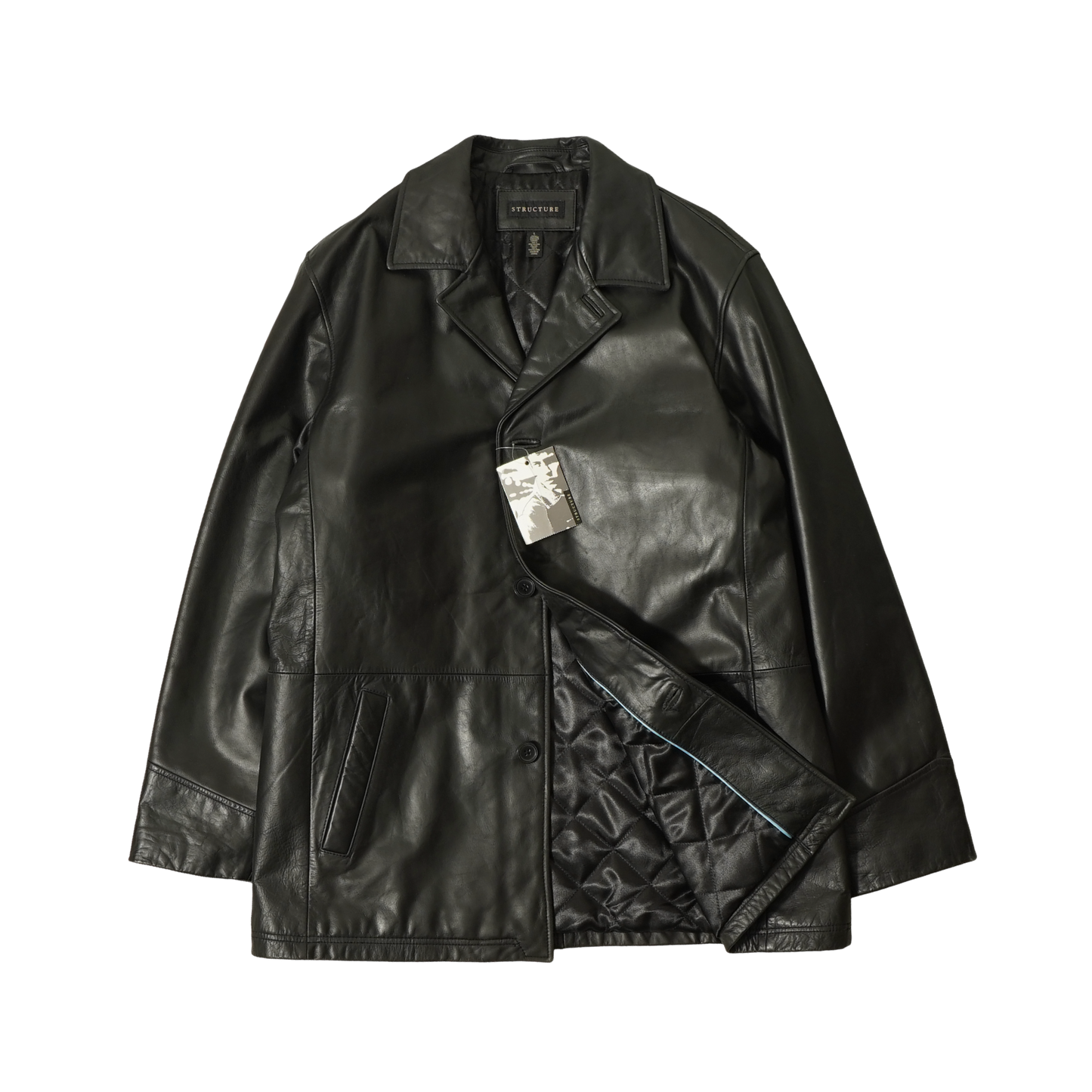 Structure Leather Coat Jacket