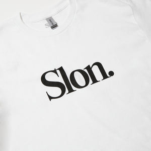 SLON Tech Logo L/S Tee "White/Black”