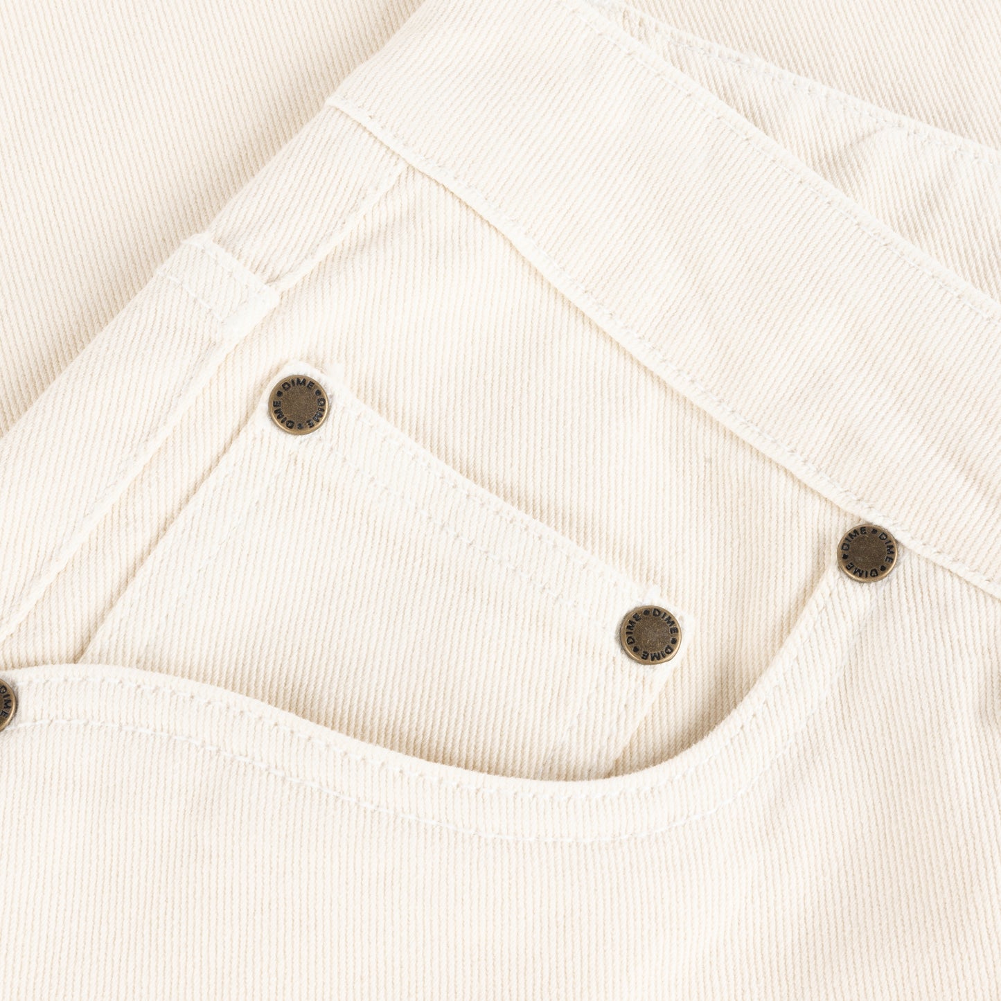Dime Relaxed Denim Pants - Warm white