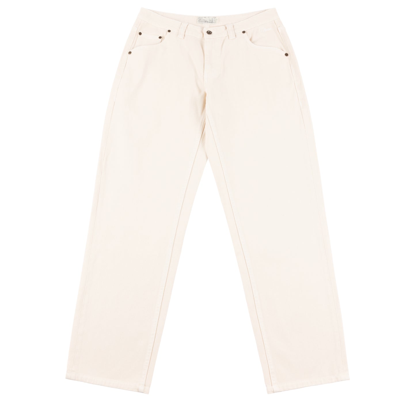 Dime Relaxed Denim Pants - Warm white