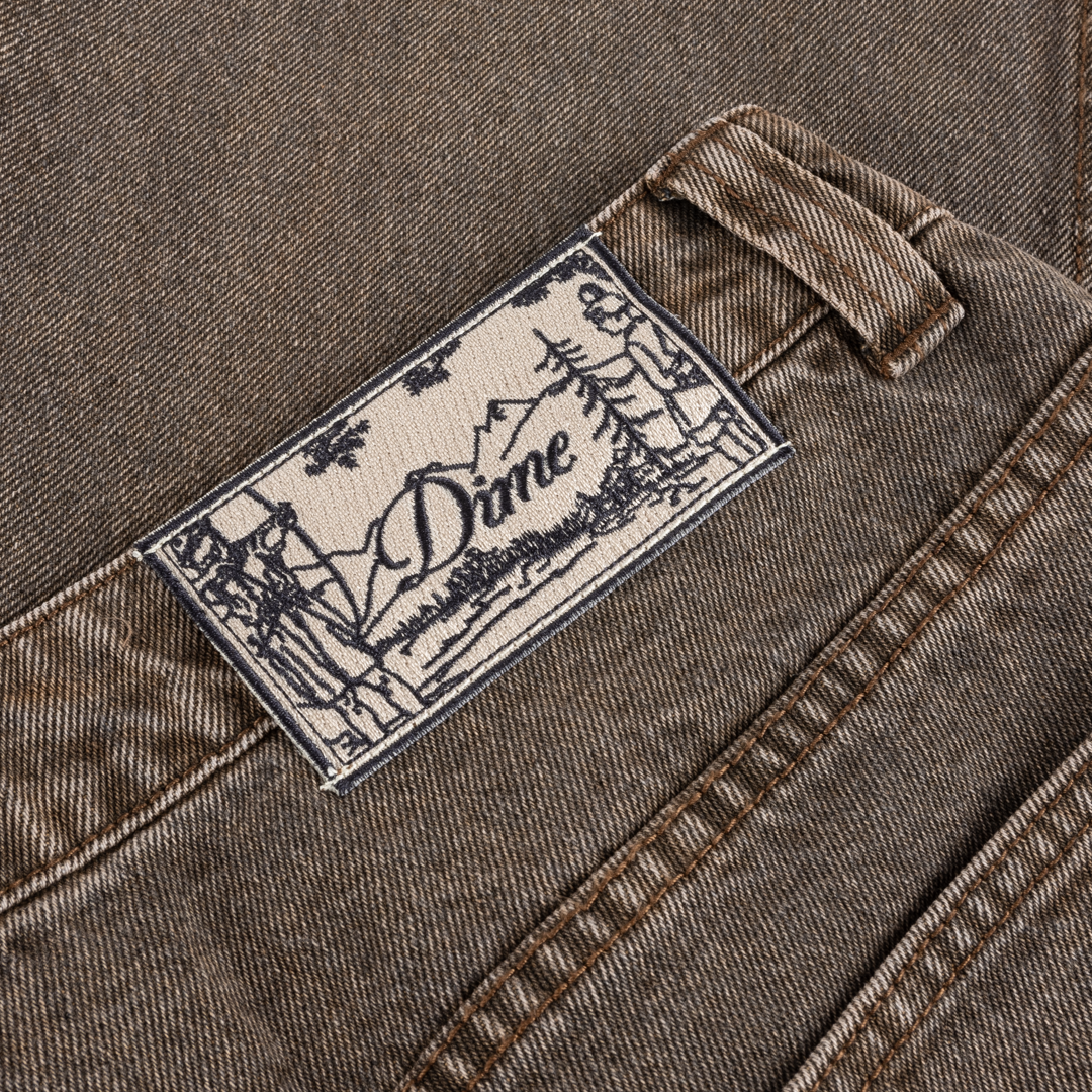 Dime Relaxed Denim Pants - Sandblasted Brown