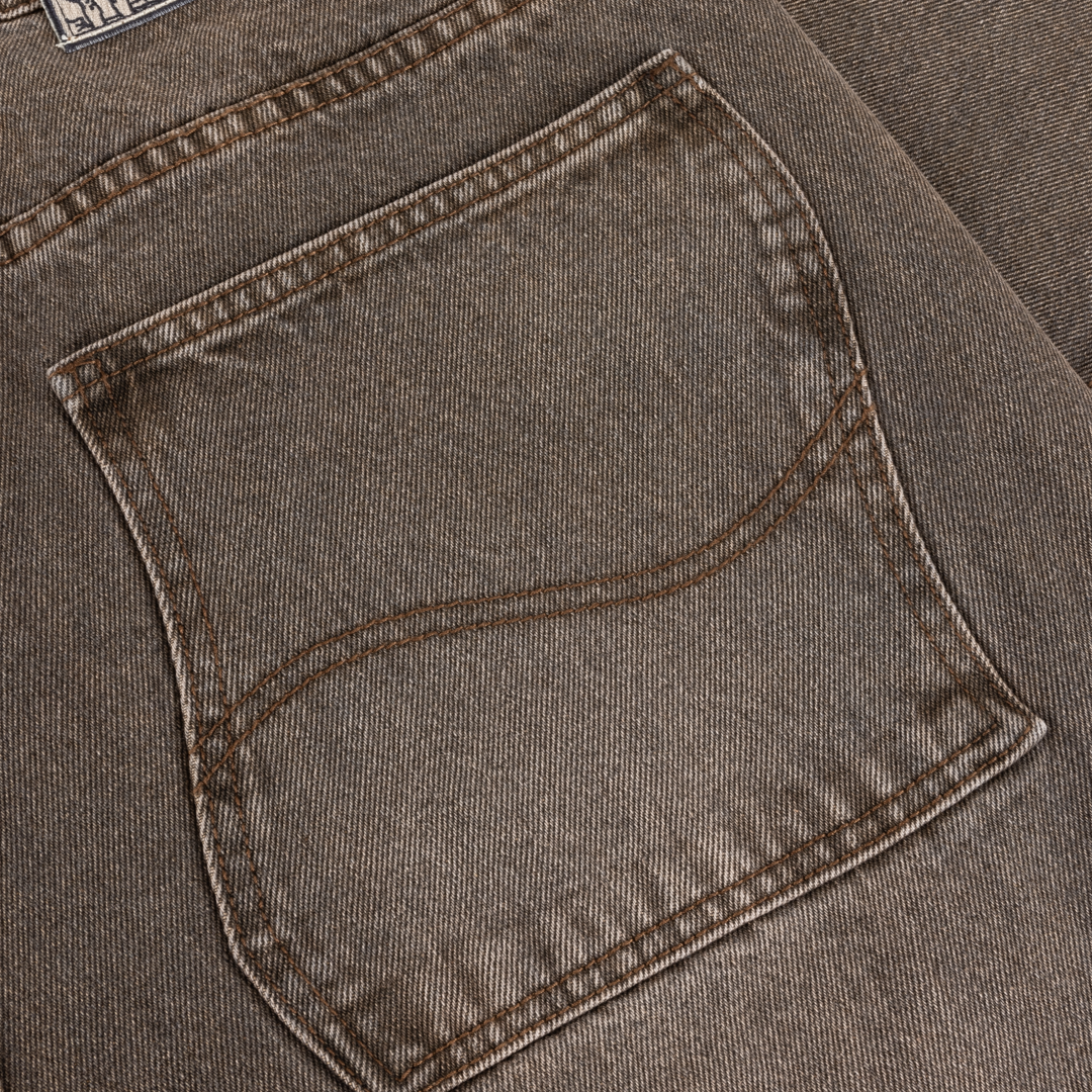 Dime Relaxed Denim Pants - Sandblasted Brown
