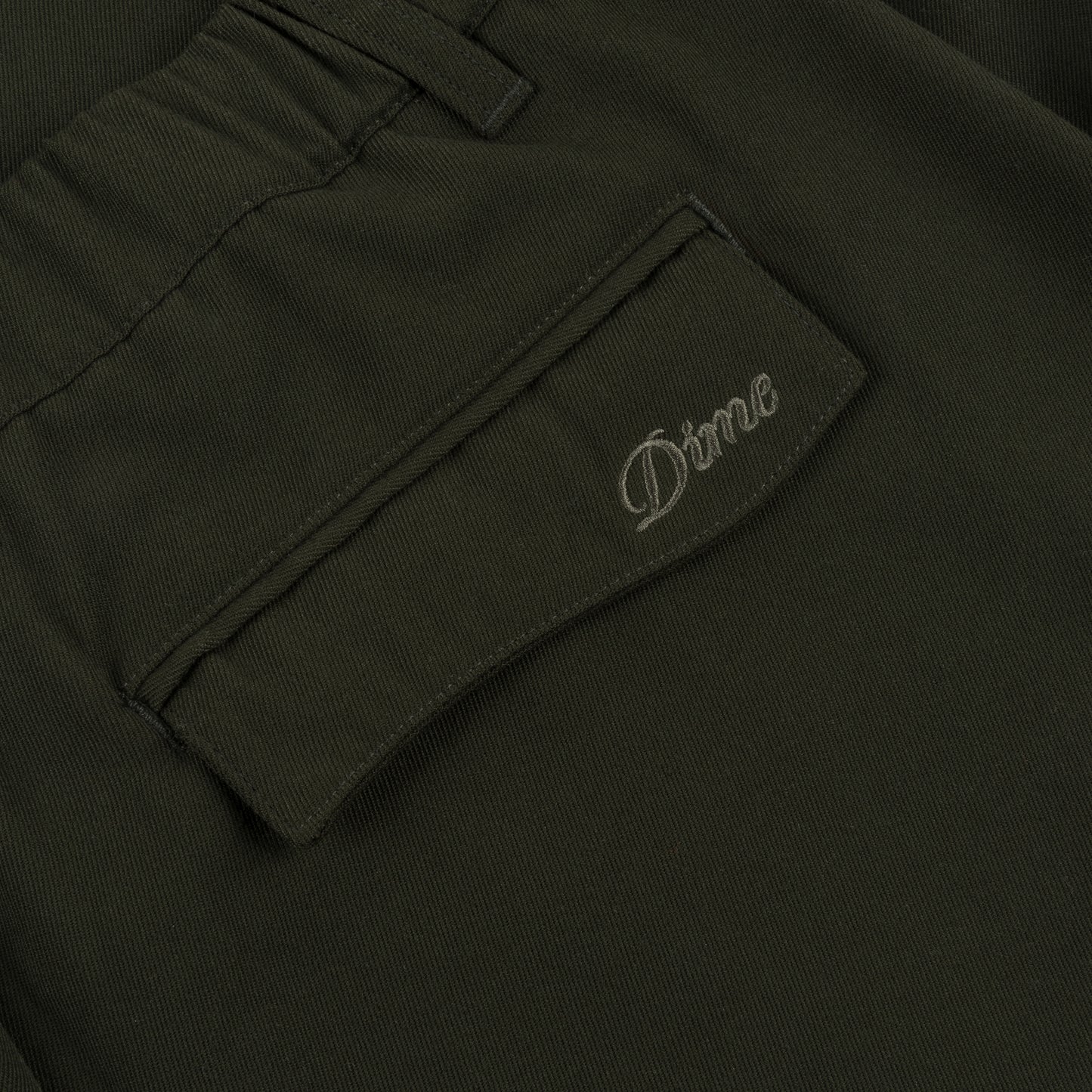 Dime PLEATED TWILL PANTS "Forest Green"