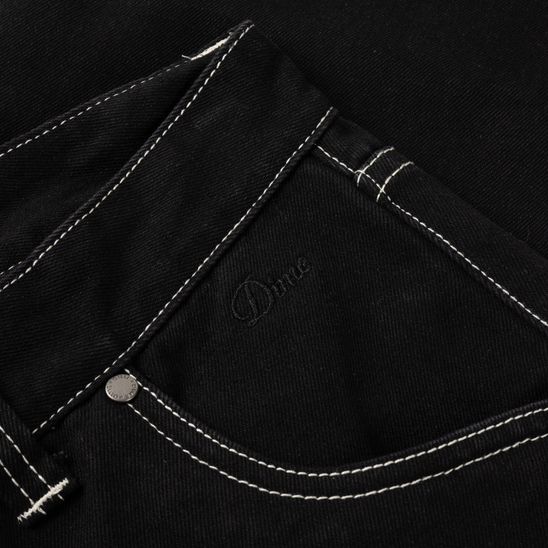 Dime Straight Denim Pants - Black