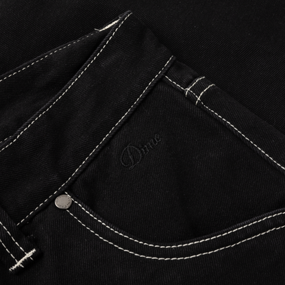 Dime Straight Denim Pants - Black