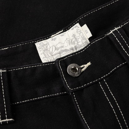 Dime Straight Denim Pants - Black