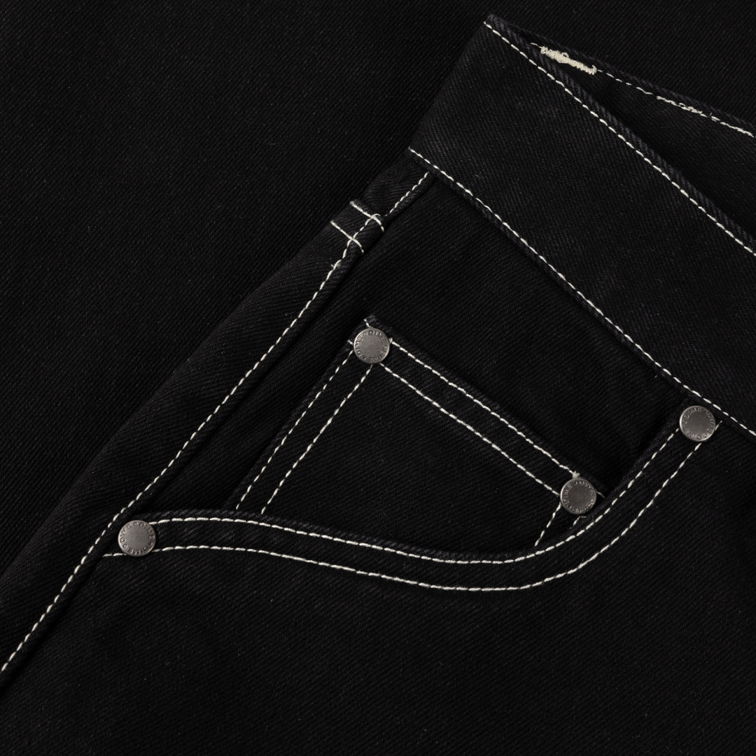 Dime Straight Denim Pants - Black