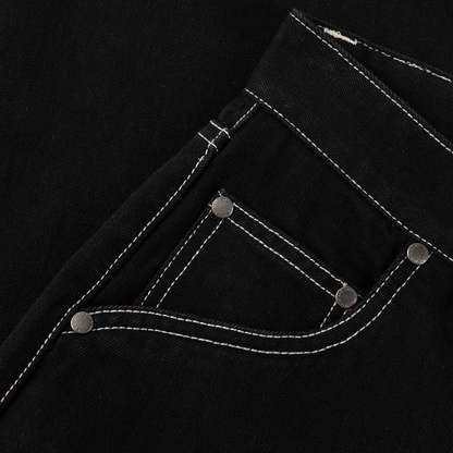 Dime Straight Denim Pants - Black