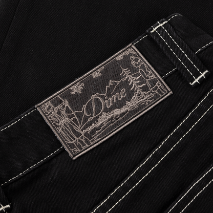 Dime Straight Denim Pants - Black
