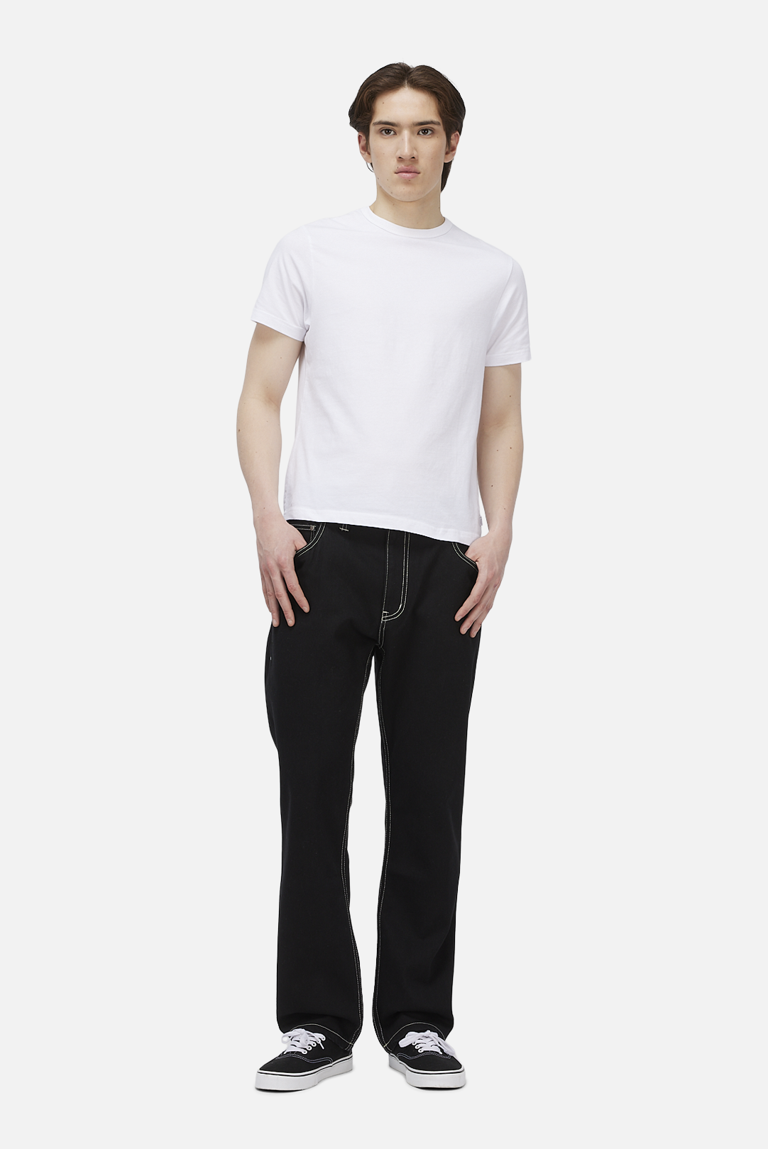 Dime Straight Denim Pants - Black
