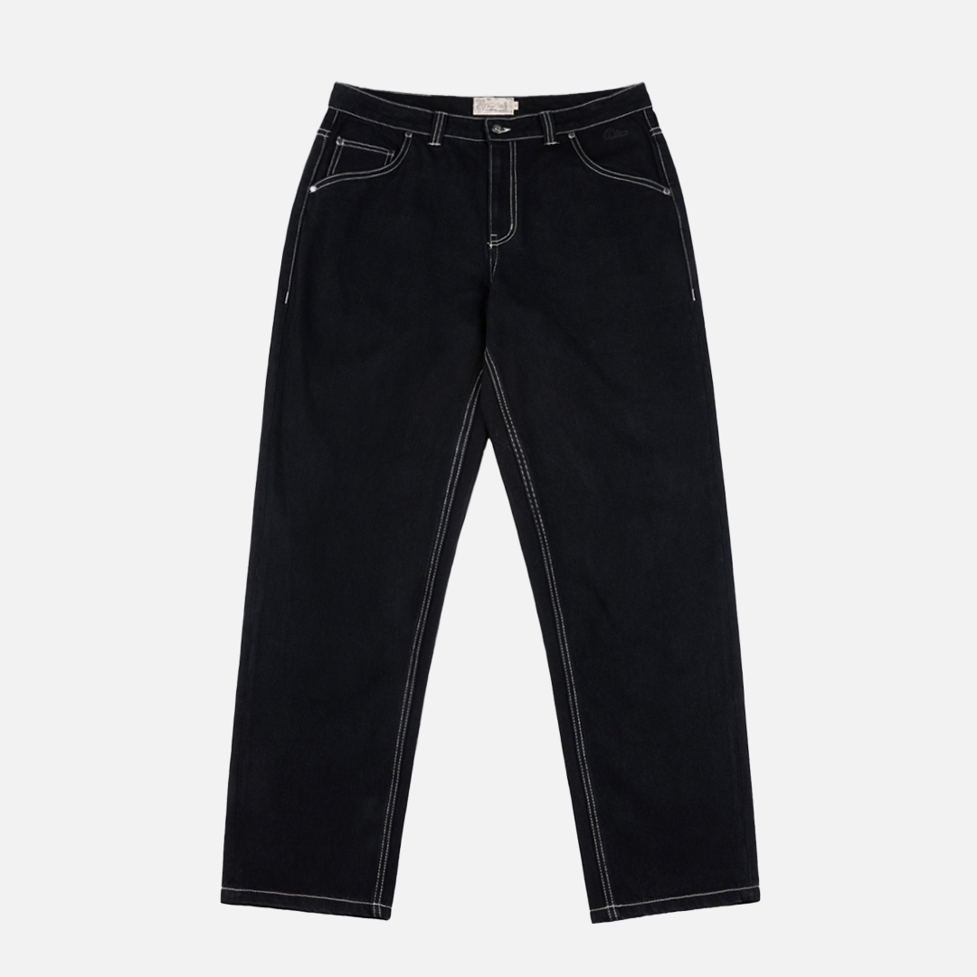 Dime Straight Denim Pants - Black