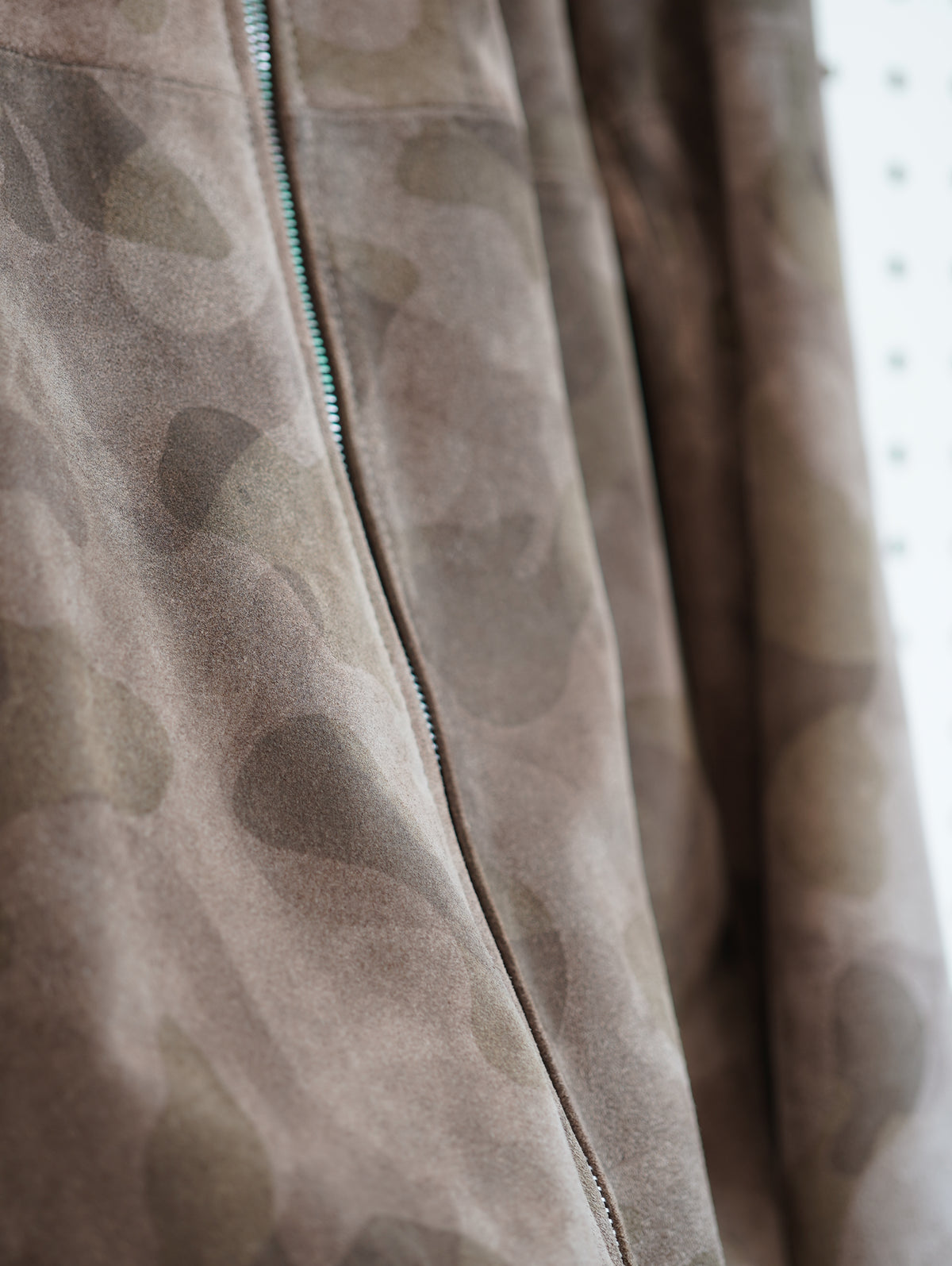 BARNEYS NEW YORK Camo Suede Jacket