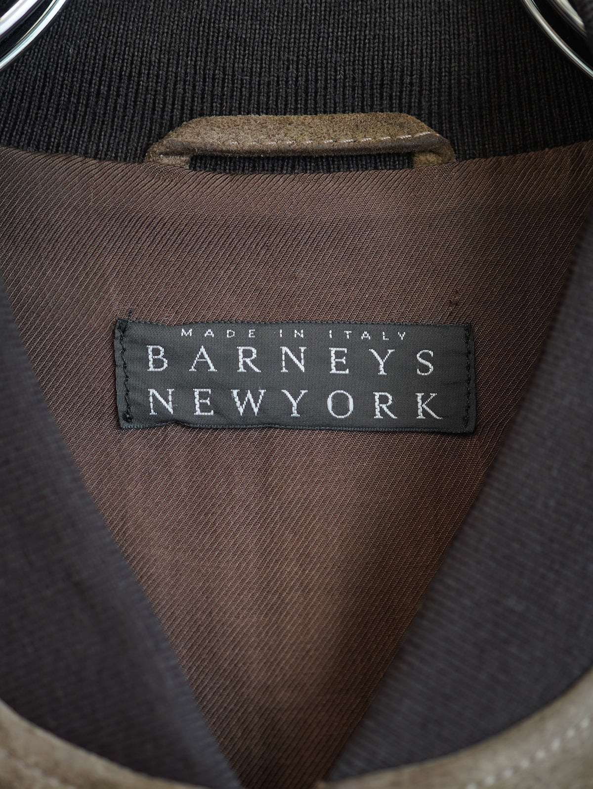 BARNEYS NEW YORK Camo Suede Jacket