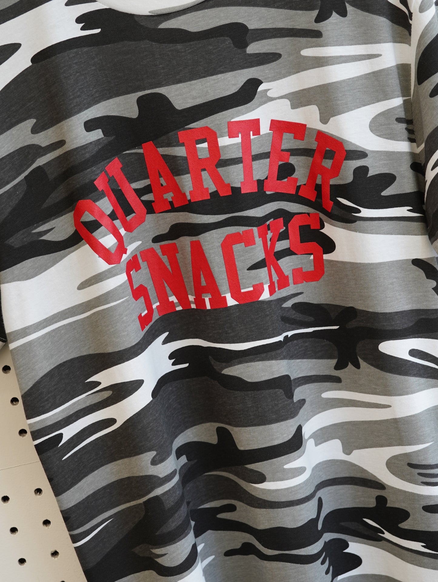 Quarter Snacks Camo Arch Tee - B&W Camo