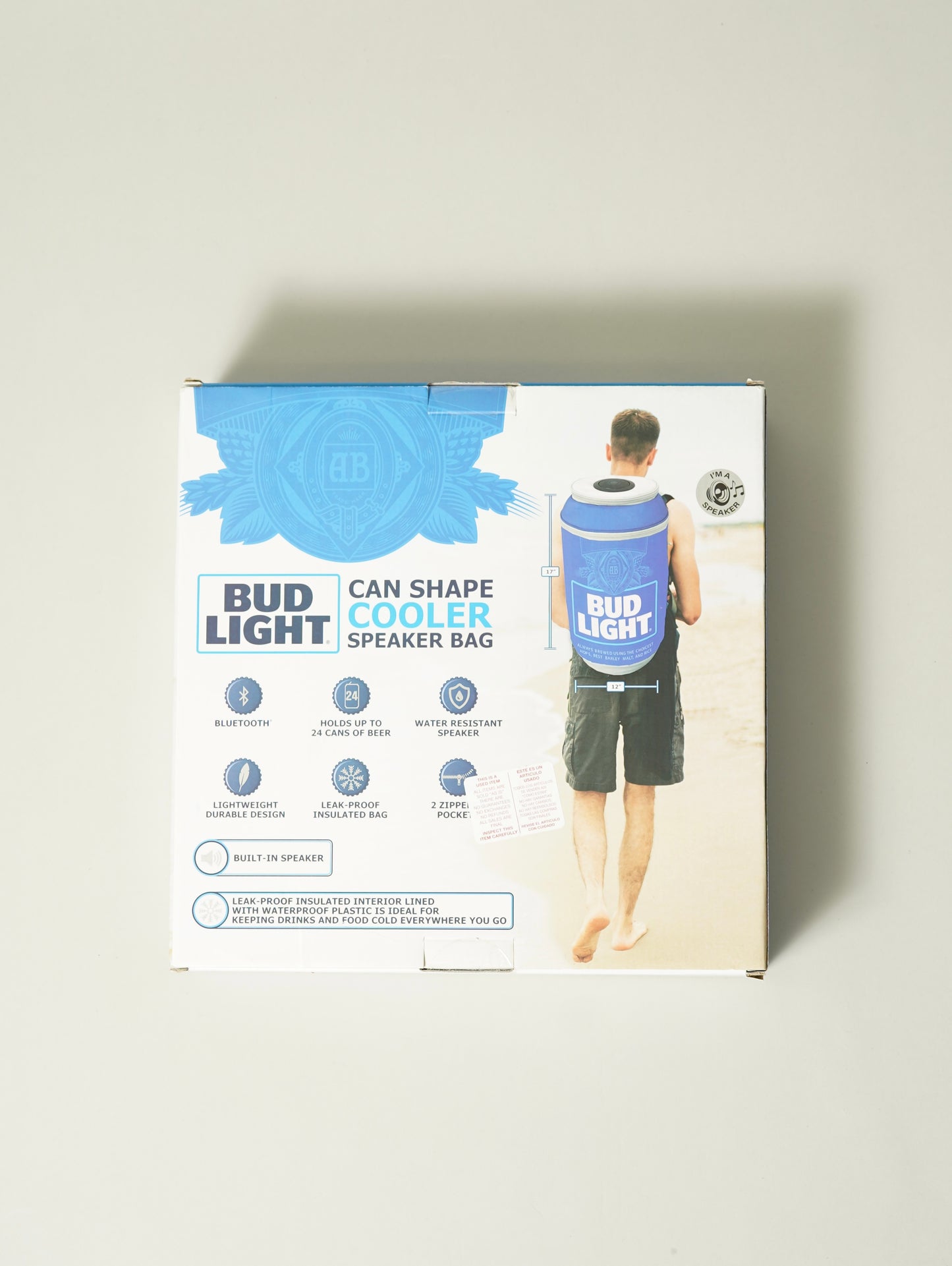 BUD LIGHT Can Shape Cooler Speaker Bag