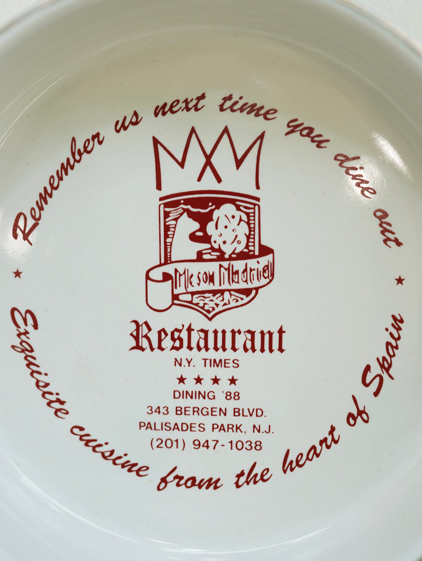 Mikson Madrid Restaurant Ashtray