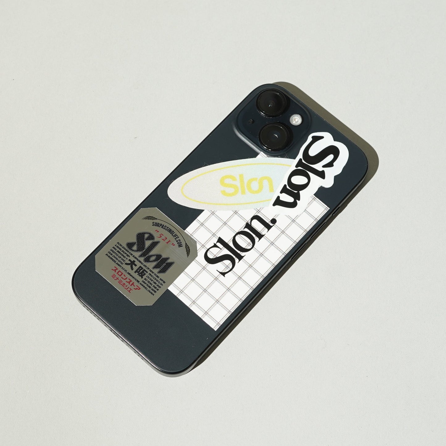 Slon Tech Logo Plaid Sticker