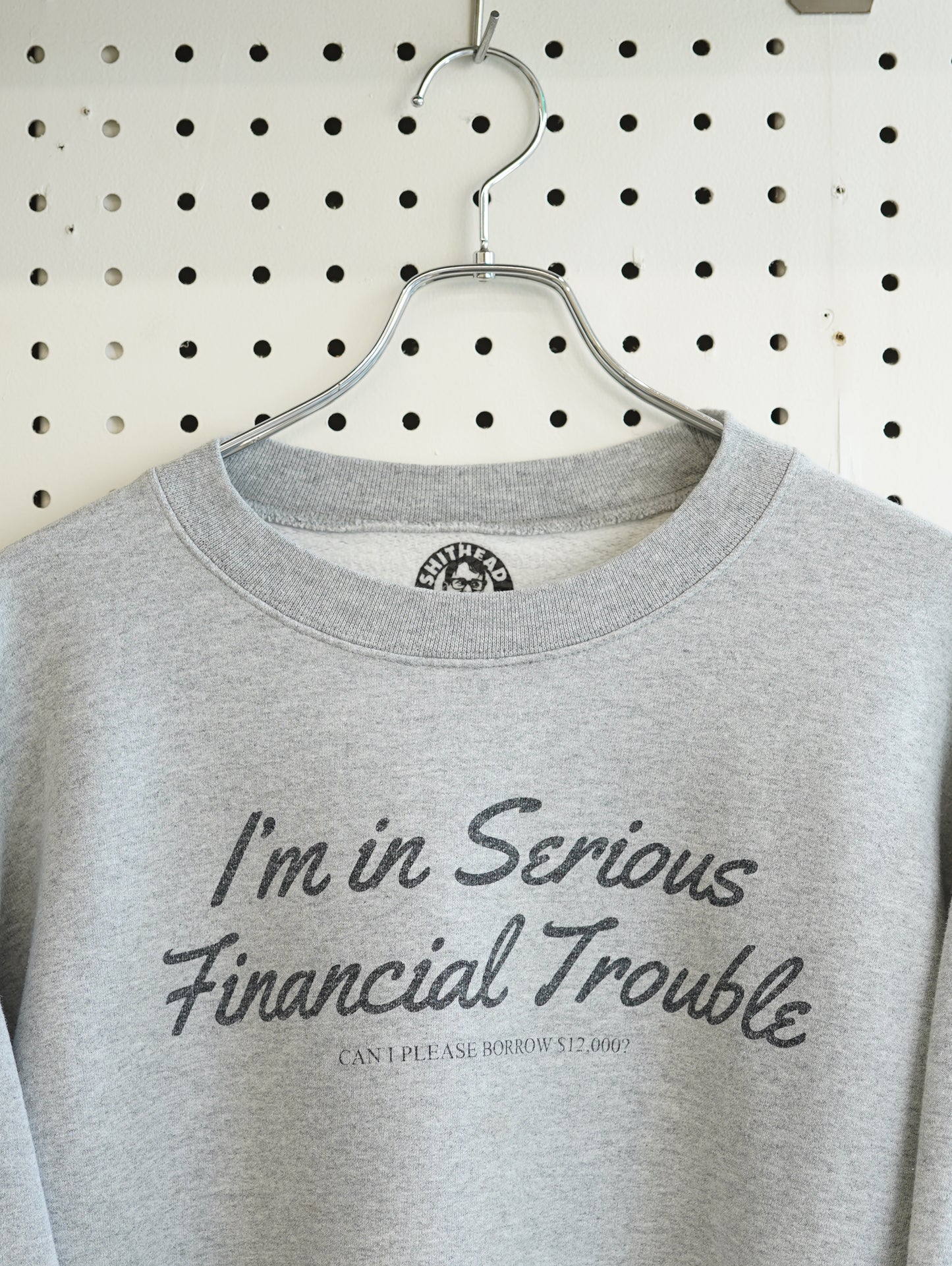 Shithead Steve "I’m in Serious Financial Trouble" Crewneck