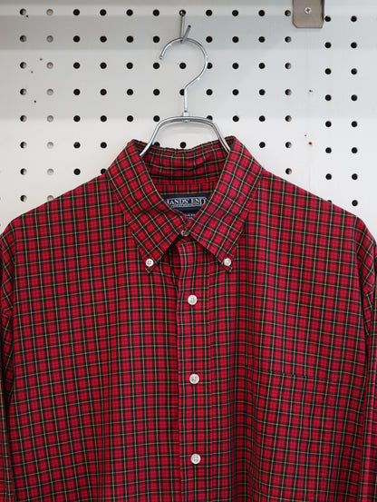 LANDS' END Plaid L/S Shirt
