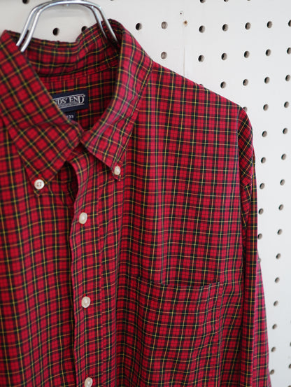 LANDS' END Plaid L/S Shirt