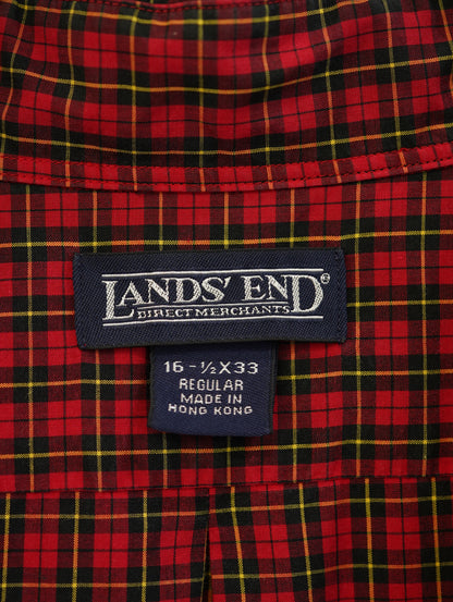 LANDS' END Plaid L/S Shirt