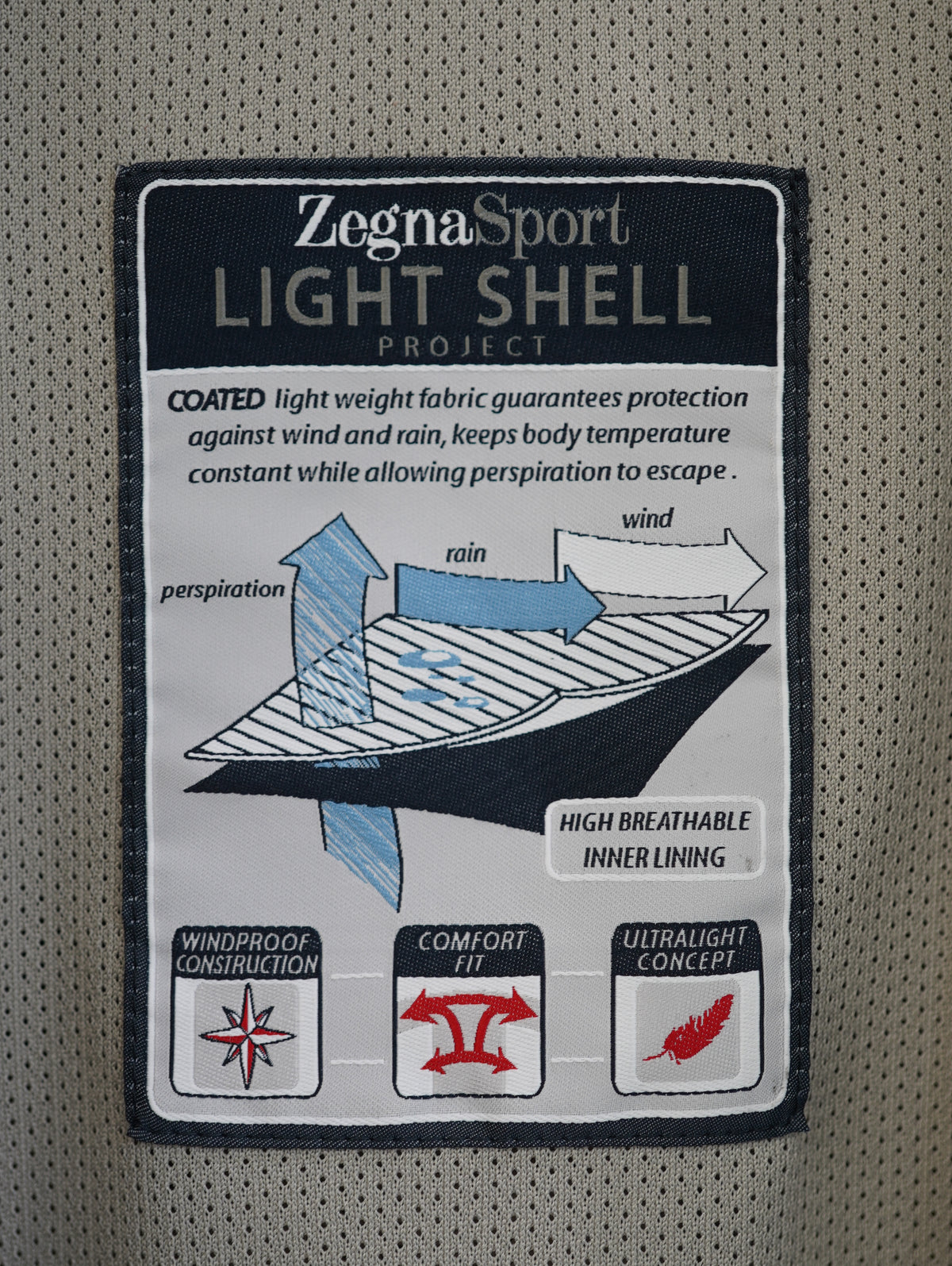 ZegnaSport LIGHT SHELL PROJECT Packable Jacket