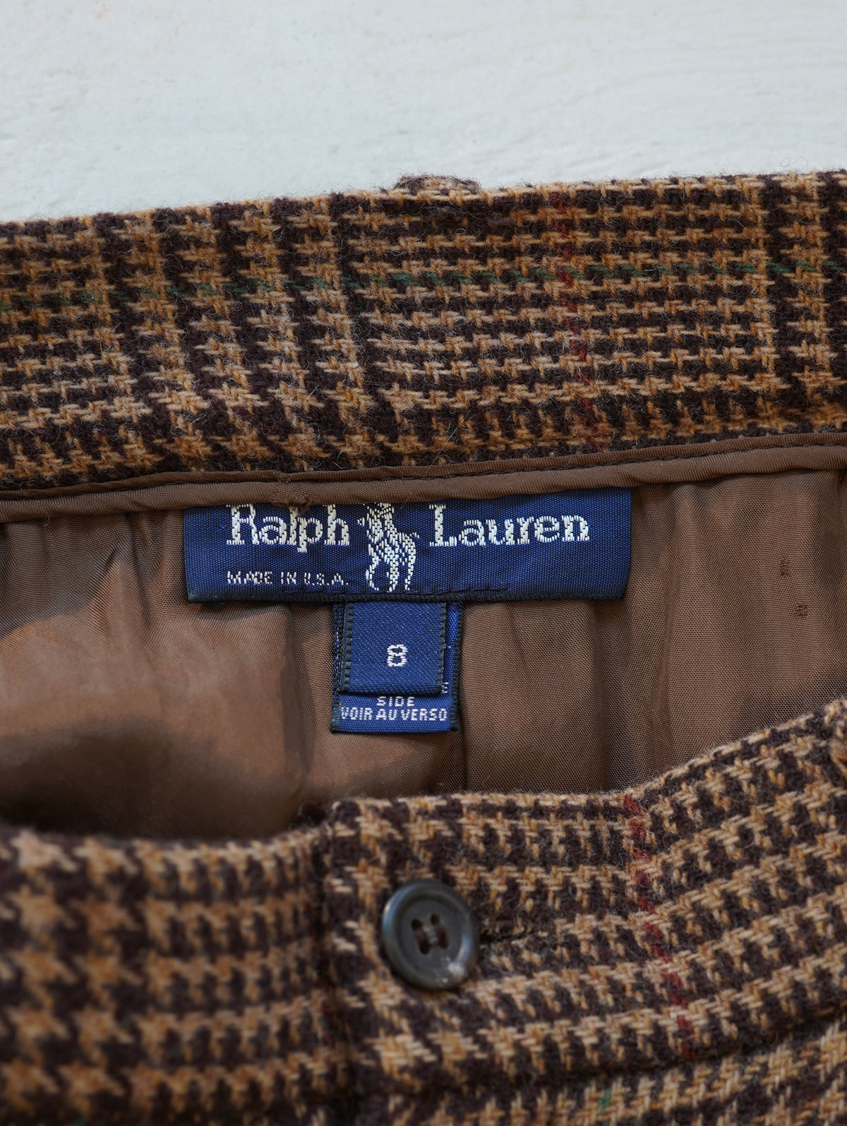 Ralph Lauren Plaid Wool Skirt