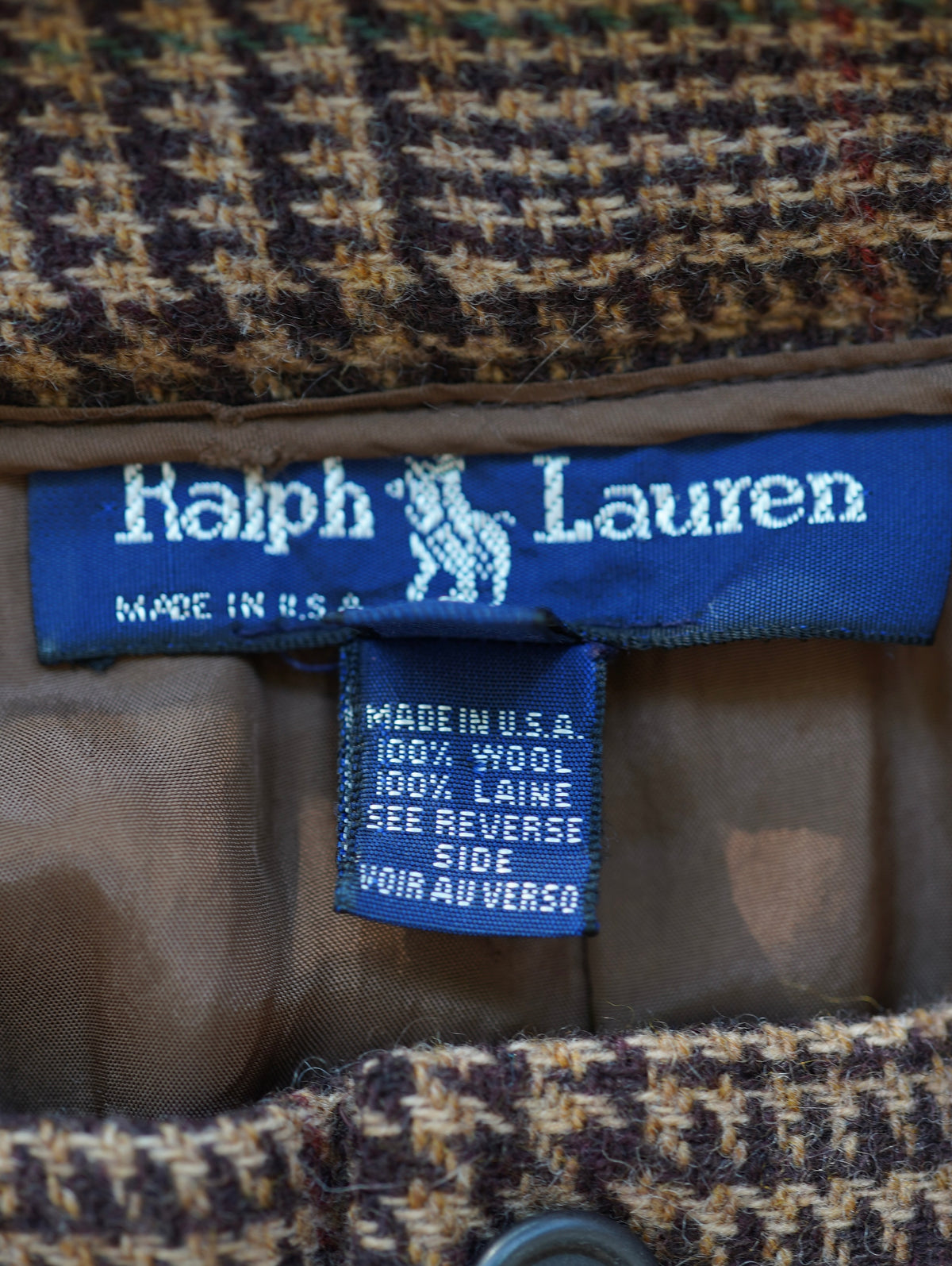 Ralph Lauren Plaid Wool Skirt