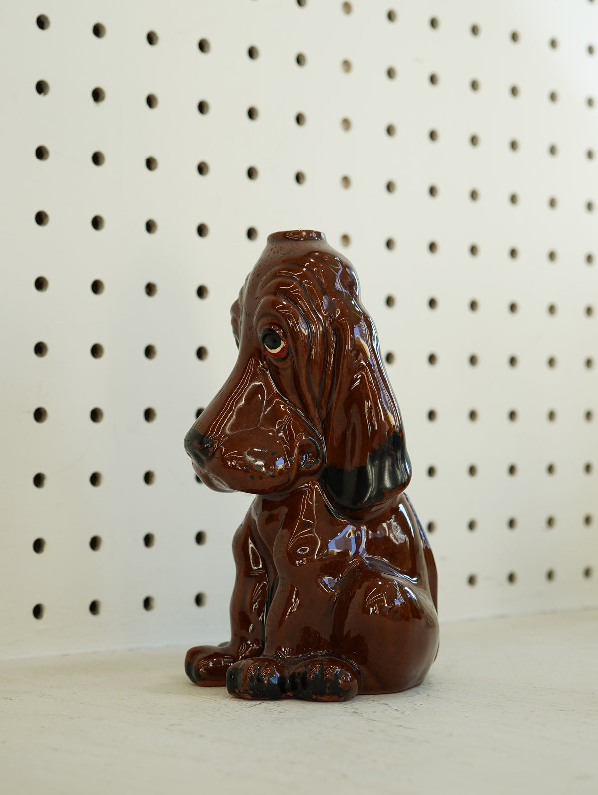 Basset Hound Ceramic Vase