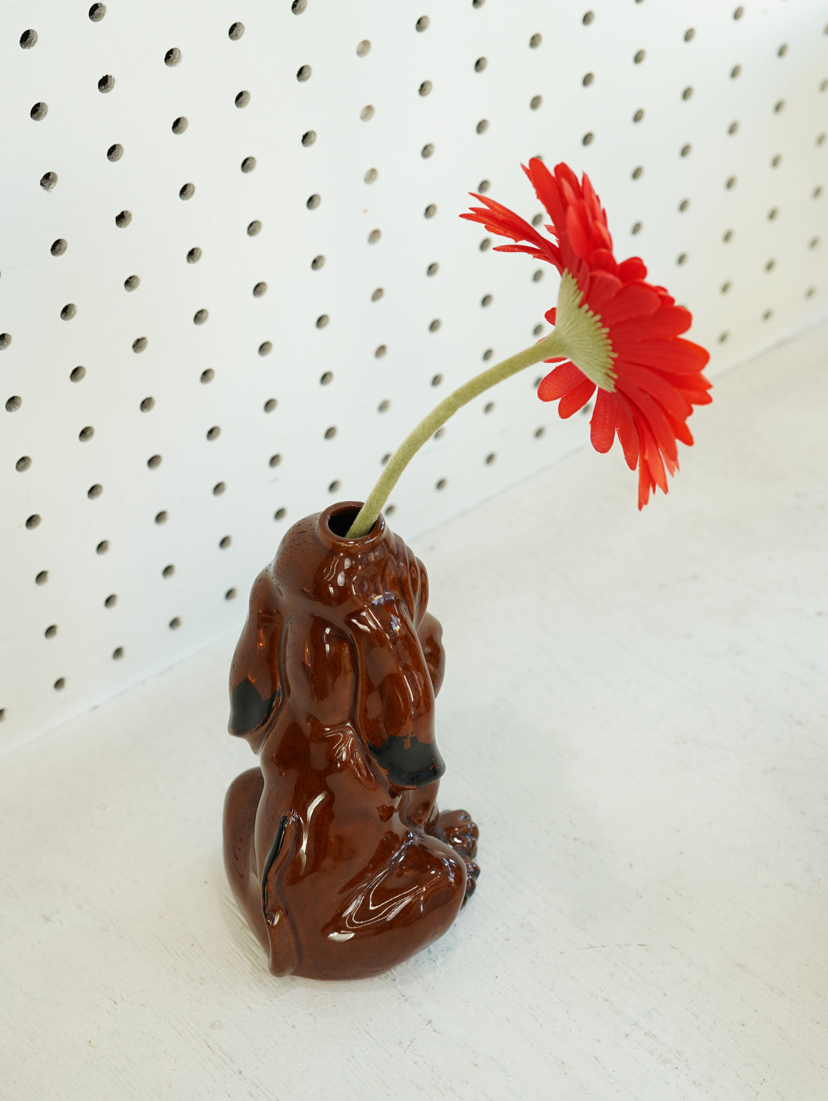 Basset Hound Ceramic Vase